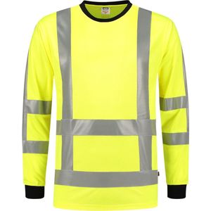 Tricorp t-shirt RWS Birdseye lange mouw - 103002 - fluor geel