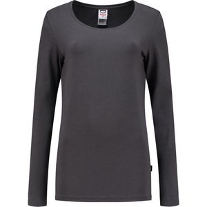 Tricorp t-shrt lange mouw dames - 101010 - donkergrijs