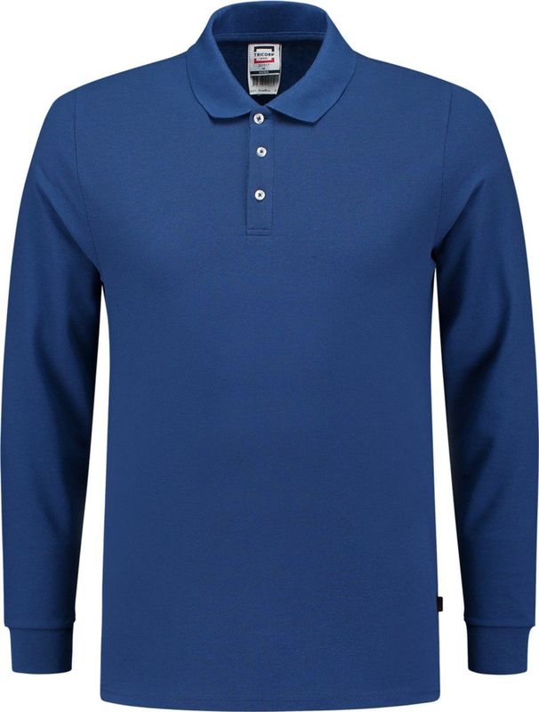 Tricorp 201017 Poloshirt Fitted 210 Gram Lange Mouw - Koningsblauw