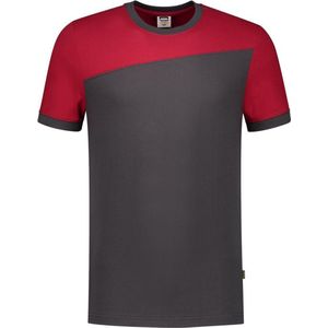 Tricorp T-shirt Bicolor Naden 102006 Donkergrijs Rood