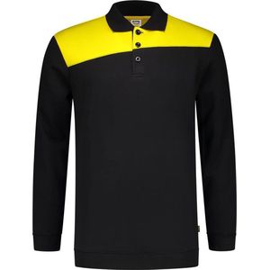 Tricorp - Polo Sweater Bicolor - Zwart / Geel - Katoen / Polyester