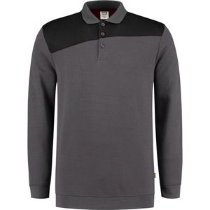 Tricorp - Polo Sweater Bicolor Naden 302004 - Donkergrijs / Zwart - Unisex