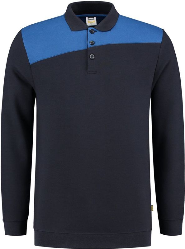 Tricorp Polo Sweater Bicolor Naden 302004 Navy / Koningsblauw