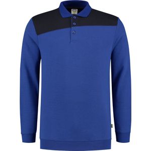 Tricorp - 302004 - Polosweater - Bicolor - Royalblauw/Marineblauw - 70% Katoen / 30% Polyester