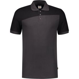 Tricorp 202006 Poloshirt Bicolor Naden - Donkergrijs Zwart