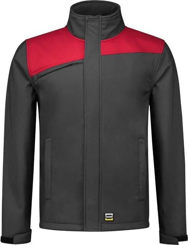 Tricorp Softshell Bicolor Naden 402021 - Mannen - Donkergrijs/Rood