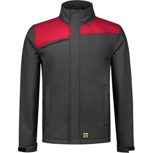 Tricorp 402021 Softshell Bicolor Naden - Donkergrijs/Rood - 5XL