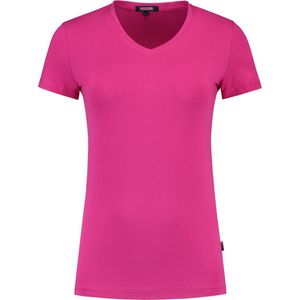 Tricorp - Dames T-shirt - Fuchsia - V-hals - Slim Fit