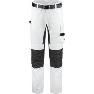 Tricorp - 502016 - Schildersbroek - Wit/Donkergijs - Twill Cordura Stretch