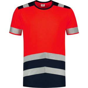 Tricorp 103006 T-shirt High Vis Bicolor - Fluo Rood Inkt