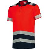 Tricorp 203007 Poloshirt High Vis Bicolor - Fluo Rood Inkt