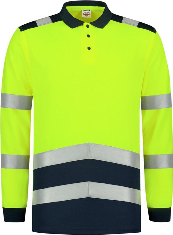 Tricorp Poloshirt High Visibility Bicolor Lange Mouw 203008 - Geel