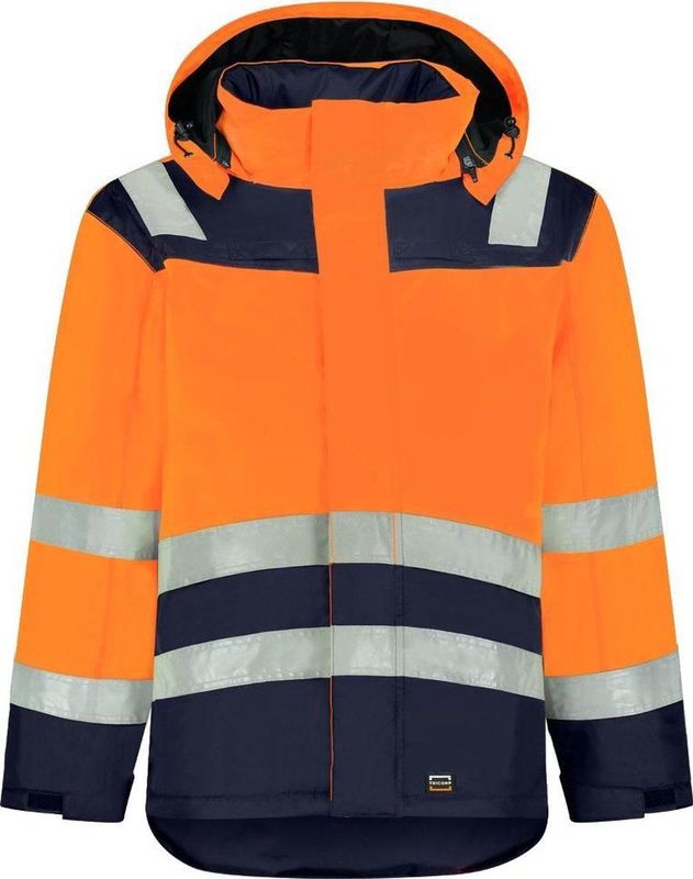 Tricorp Midi Parka High Vis Bicolor 403023 - Mannen - Oranje/Ink