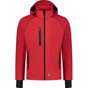 Tricorp - 402018 Tech Shell - Werkjas - Rood - 100% Polyester - Winddicht en Waterbestendig