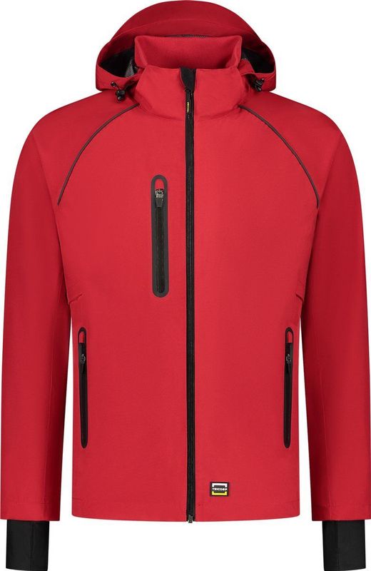 Tricorp - 402018 Tech Shell - Werkjas - Rood - 100% Polyester - Winddicht en Waterbestendig