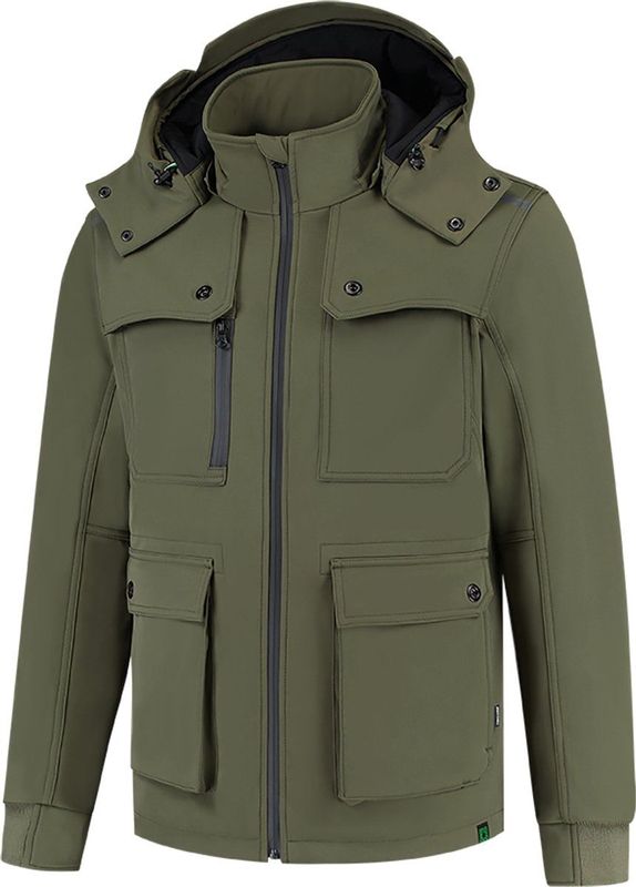 Tricorp - 402712 - Winter Softshell Jack - Army - Duurzaam - Met Windvanger