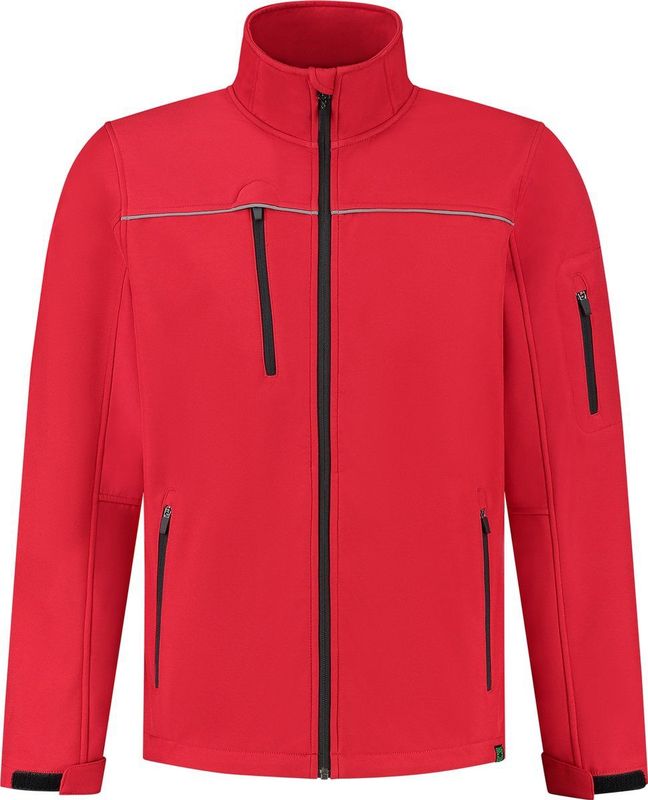 Tricorp - Softshell Luxe Rewear - Jas - Rood - 100% Gerecycled Polyester