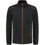 Tricorp - 302702 - Sweatvest - Zwart/Oranje - 60% Biologisch Katoen, 40% Recycled Polyester