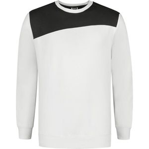 Tricorp Sweater Bicolor Naden 302013 Wit / Donkergrijs