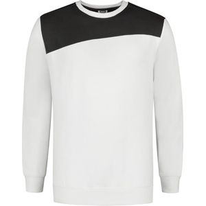 Tricorp Sweater Bicolor Naden 302013 Wit / Donkergrijs