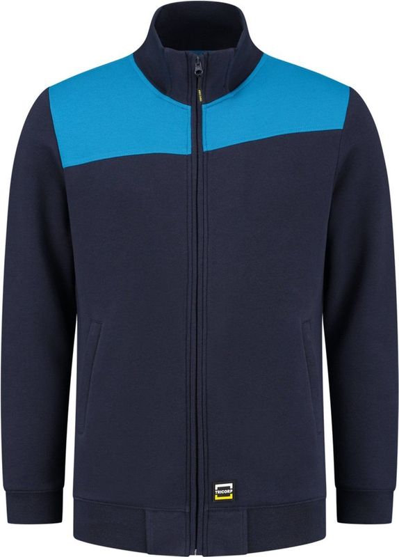 Tricorp - 302014 - Sweatvest - Blauw/Turquoise - Bicolor Naden