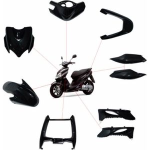 Kappenset Yamaha Jog-R 9-delig DMP zwart metallic