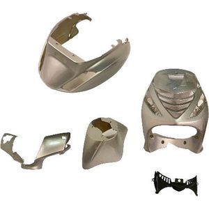 Kappenset Silver grey Piaggio Zip 2000 Silver grijs DMP 5-delig