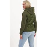 Kjelvik Outdoorjas Veda Groen - Hybride Damesjas met Gewatteerde Body