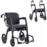 Rollz Motion 2.1 matt zwart rollator rolstoel