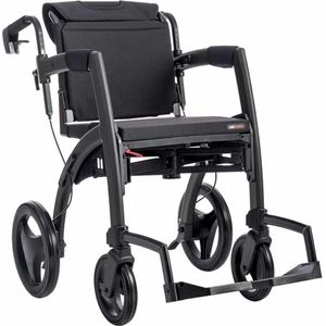 Rollz Motion 2.1 matt zwart rollator rolstoel