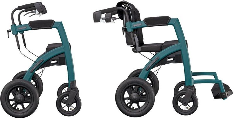 ROLLZ - MOTION PERFORMANCE - Rollator - Mat Groen - Luchtbanden