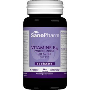 Sanopharm Vitamine B5 pantotheenzuur 100 mg 60 tabletten