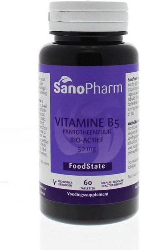 Sanopharm Vitamine B5 pantotheenzuur 100 mg 60 tabletten