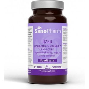 Sanopharm IJzer 10 mg & moly 20 mcg & C 30 mg 60 tabletten