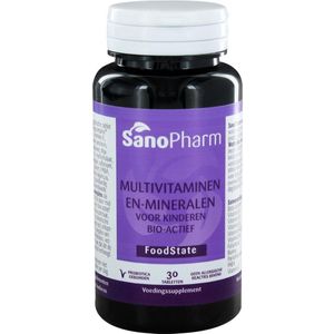 Sanopharm Kindermultivitaminen en mineralen foodstate  30 tabletten