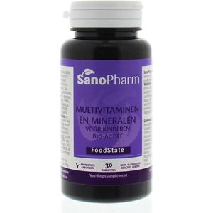 Sanopharm Kindermultivitaminen en mineralen foodstate  30 tabletten