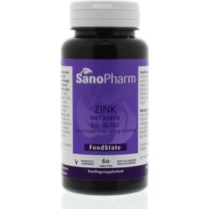 Sanopharm Zink 15 mg & koper 1 mg 60 tabletten