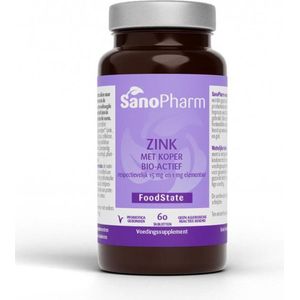 Sanopharm Zink 15 mg & koper 1 mg 60 tabletten