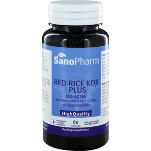 Sanopharm Red rice koji plus high quality 60 capsules