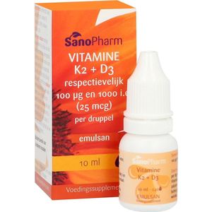 Sanopharm Vitamine K2 D3 emulsan 10 Milliliter