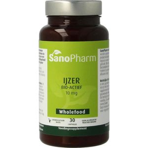 SanoPharm IJzer Bio-Actief 10 mg - 30 capsules - IJzerpreparaat