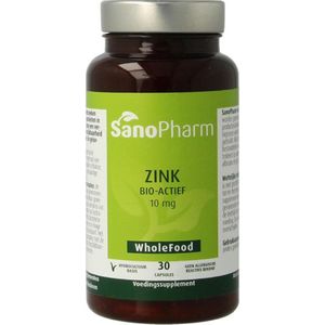 Sanopharm - Zink Wholefood - Mineralenpreparaat - 30 Capsules