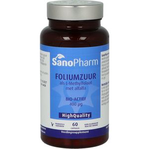 SanoPharm - WholeFood - Foliumzuur - 60 Capsules - Vegan