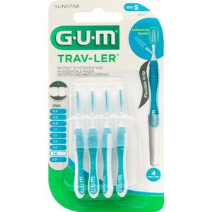 6x GUM Trav-Ler Ragers Blauw 1.6mm blister à 4 stuks