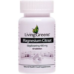 Livinggreens Magnesium citraat 400 mg 60 tabletten
