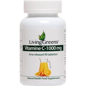 LivingGreens Vitamine C 90 tabletten, C1000, c1000mg,weerstand formule,vitamine C