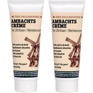 Ambachtscreme tube 75ml 2 stuks,handcreme, handencreme, voetencrème voor zeer droge voeten-voetencreme kloven-aftersun,