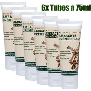 Ambachtscreme tubes 6x 75ml,VOORDEELPACK,handcreme voetencrème voor zeer droge voeten-voeten creme kloven,aftersun