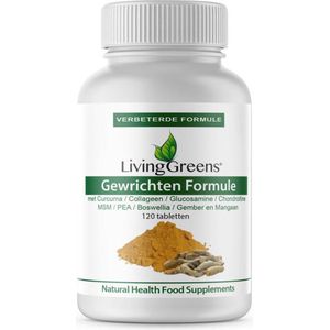 Livinggreens Gewrichten formule curcuma & collageen complex  120 tabletten