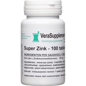 Verasupplements super zink tabletten 100TB